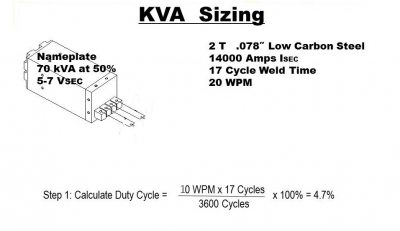 KVA sizing slide step 1