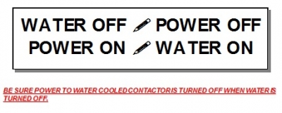 SCR POWER WATER ON OFF RULE